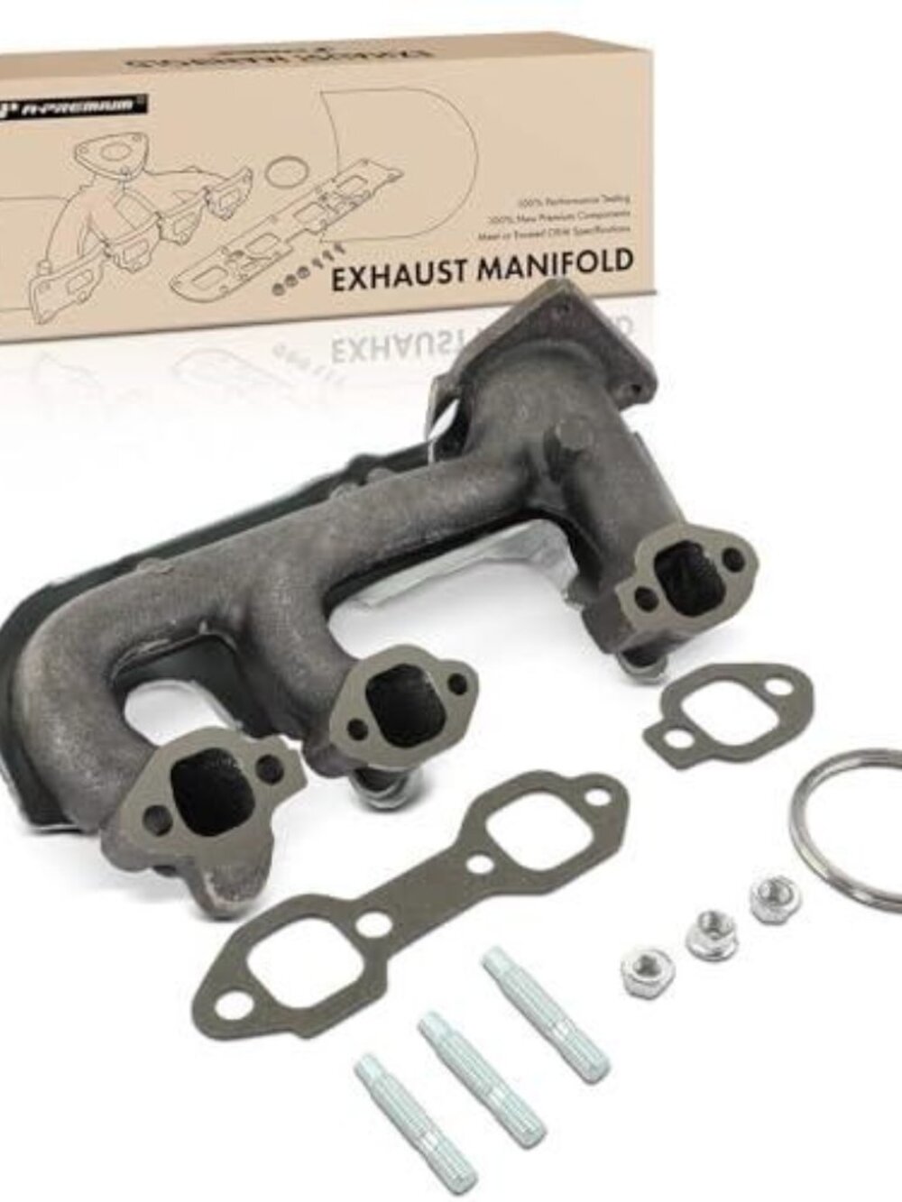 A-Premium Left Exhaust Manifold Kit W/Gaskets, Studs, Nuts [4.3L] Compatible wit
